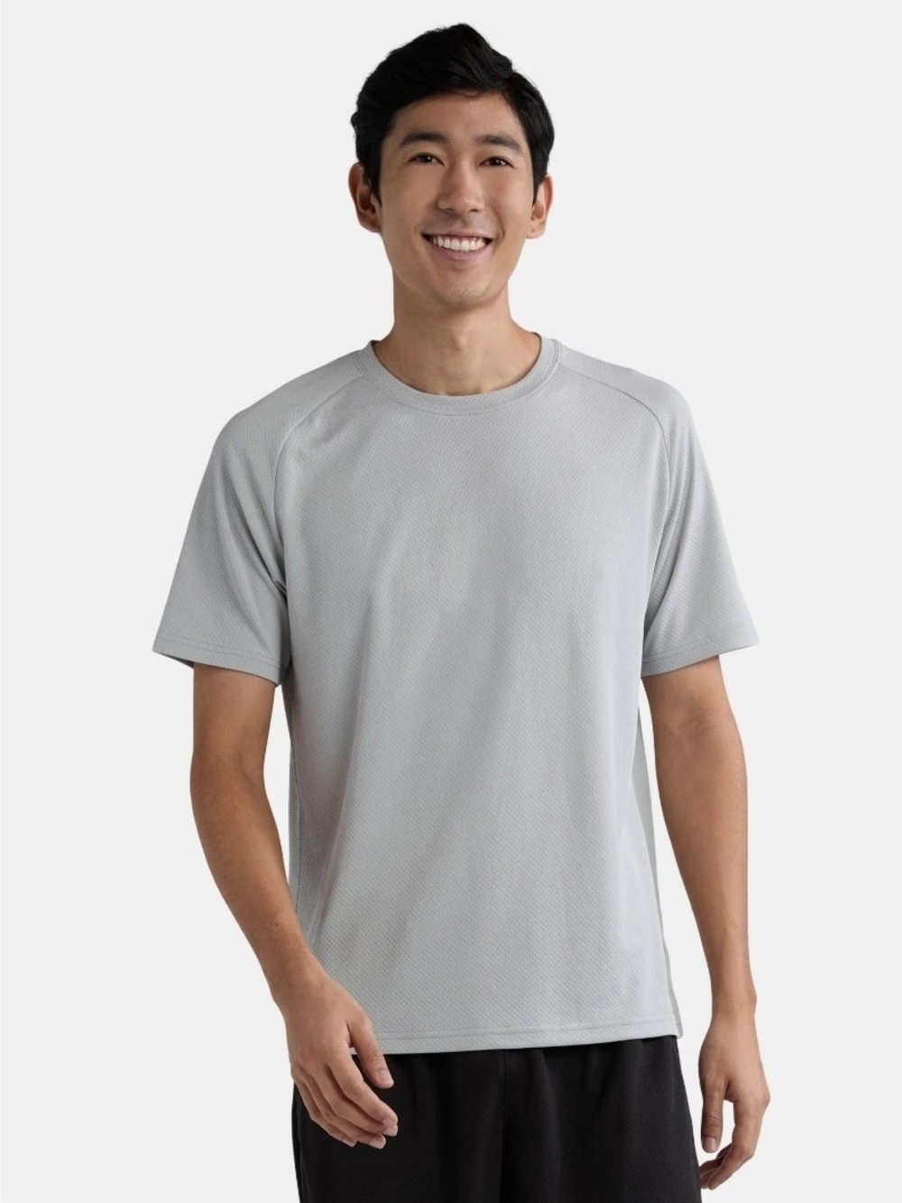 Men's Crewneck Short Sleeve Shirt in Gray